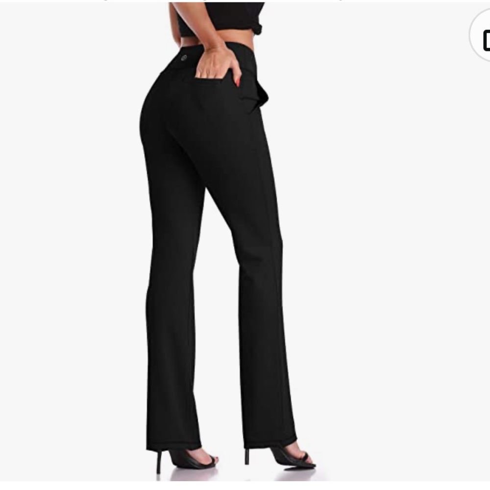 Bootcut Yoga Tummy Control Workout Bootleg Pants High Waist 4 Way Stretch Pants
